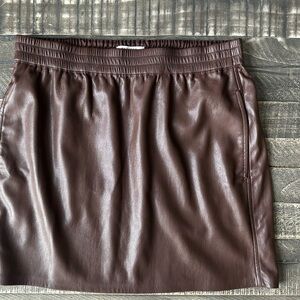 Babaton Flags Skirt in Chocolate Brown